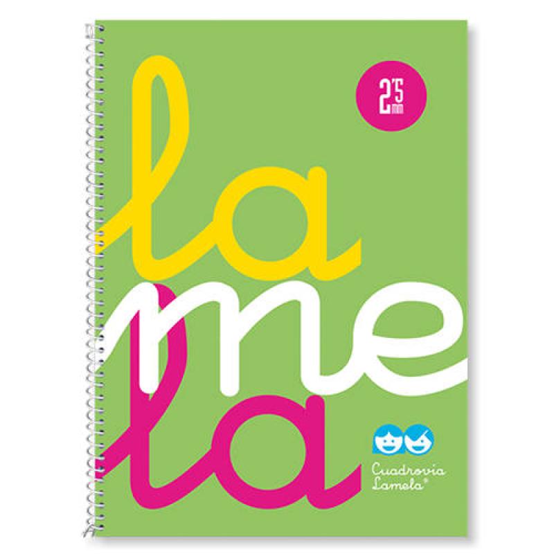 CUADERNO CUARTO FLÚOR POLIPROPILENO RAYADO 4 MM.COLORES SURTIDOS LAMELA 7CTP004S