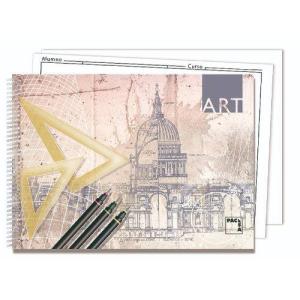 CUADERNO BLOCKS DIBUJO ART 140 GRS. FOLIO PROLONGADO 20 HOJAS 2 TALADROS LISO CON RECUADRO PACSA 18848