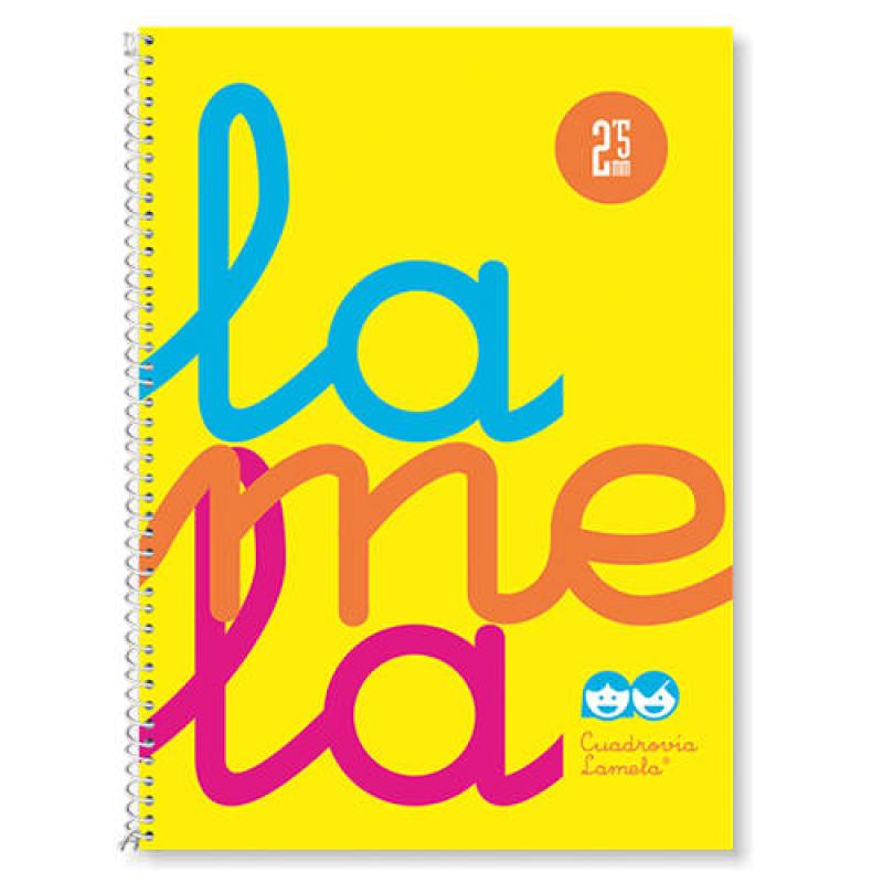 CUADERNO CUARTO FLÚOR POLIPROPILENO RAYADO 2,5 MM.COLORES SURTIDOS LAMELA 7CTP002S