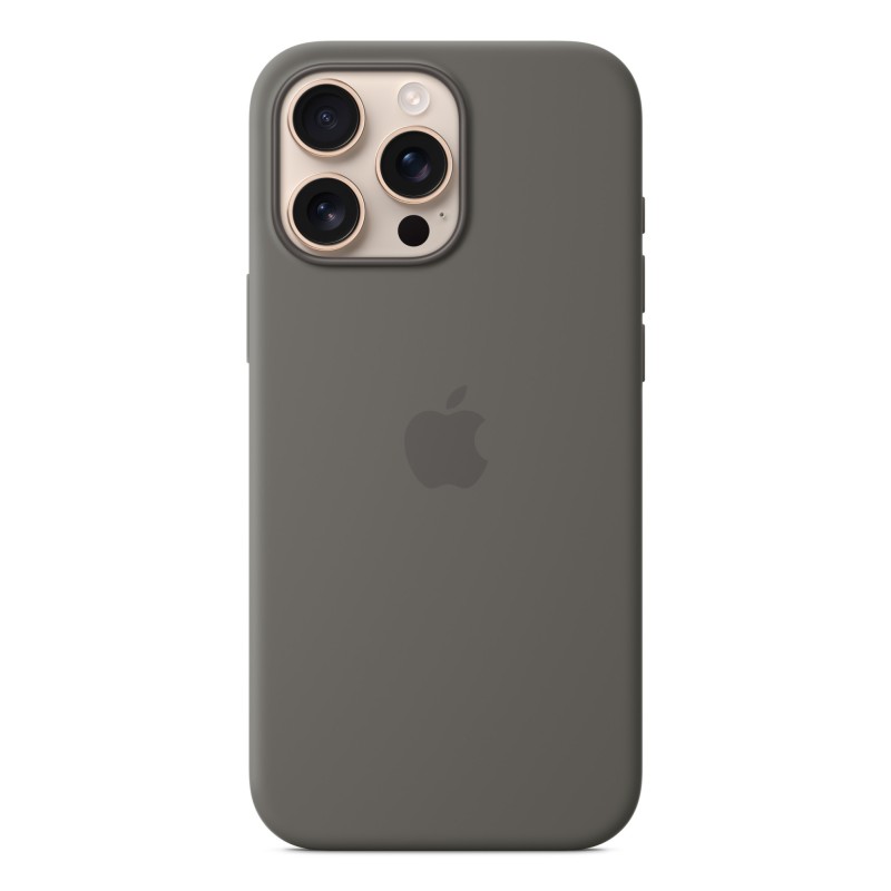 Funda de silicona con MagSafe para el iPhone 16 Pro Max - Gris piedra