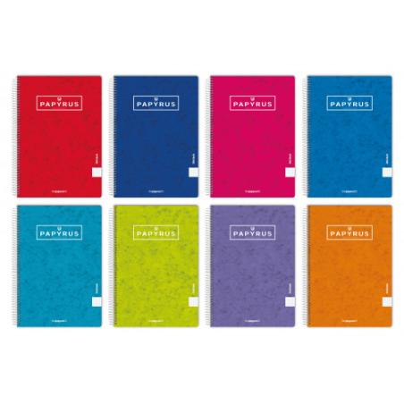 CUADERNO TAPA CONTRACOLADA UNICLASIC 4º 80 HOJAS 90GR. 4X4 COLORES SURTIDOS PAPYRUS 8851099