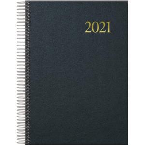 AGENDA SEGOVIA ESPIRAL DÍA PÁGINA 14 X 20 CM. COLOR NEGRO DOHE 11128.