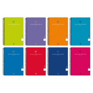 CUADERNO TAPA BLANDA UNICLASIC 4º 80 HOJAS 90GR. 1 LINEA COLORES SURTIDOS GUERRERO 88450198