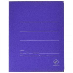 CARPETA CARTON AZUL 500 GR./M2. CUARTO GOMA SENCILLA MARIOLA 1040