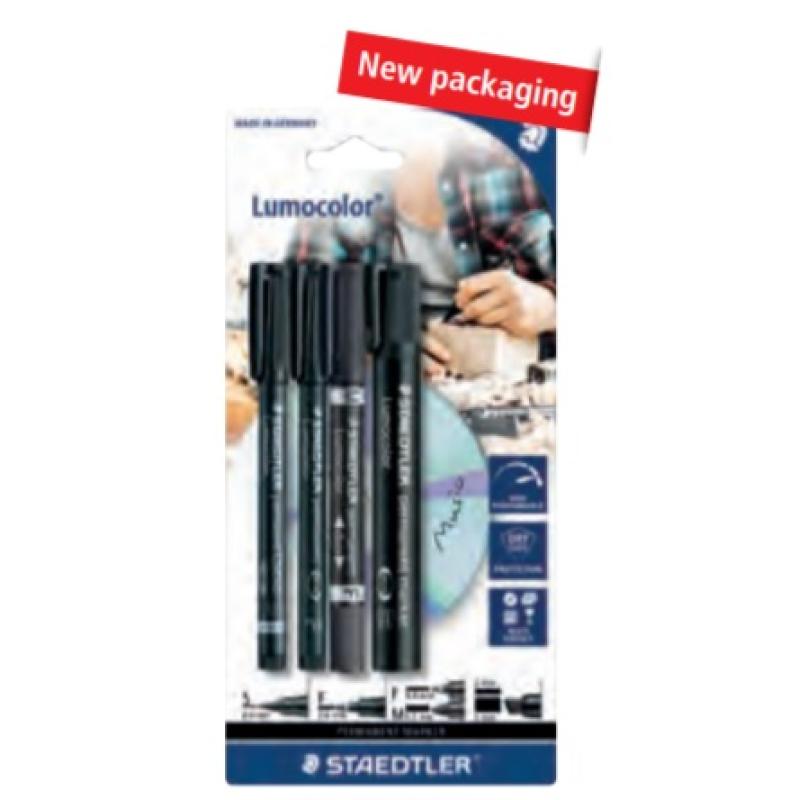 60 BK marcador permanente Negro 4 pieza(s)