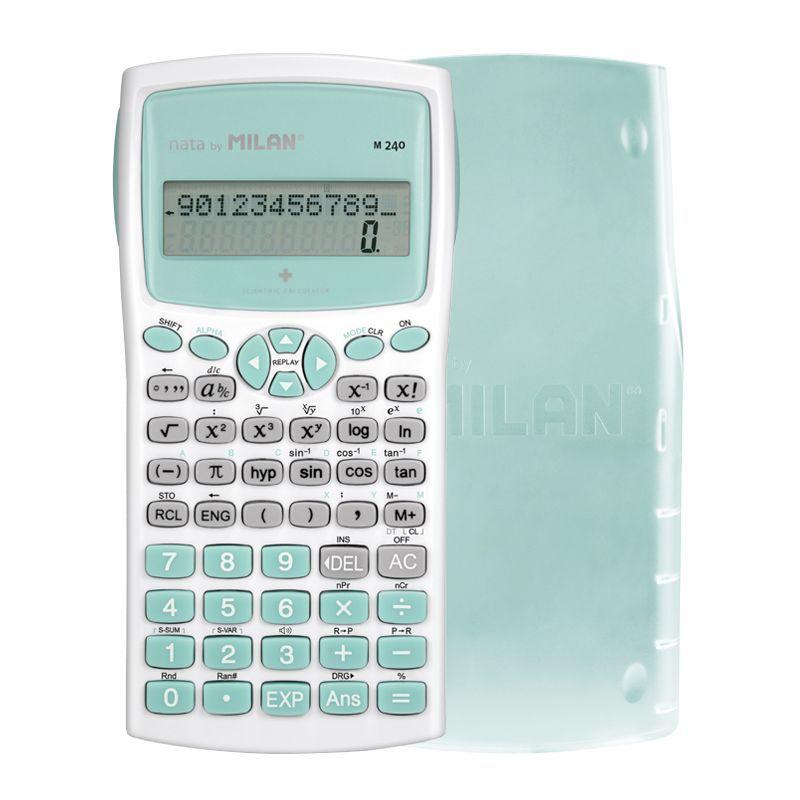 Blíster calculadora científica M240 turquesa, Edición +