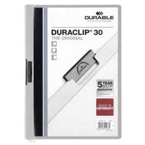 Duraclip 30 archivador PVC Gris, Transparente
