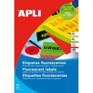 02878 etiqueta autoadhesiva Rectángulo Permanente Amarillo 20 pieza(s)