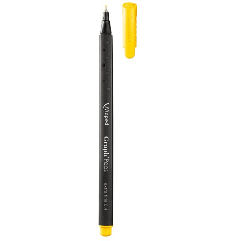 Graph'Peps, 12-pack rotulador Extrafino Amarillo 12 pieza(s)