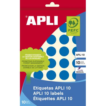 02743 etiqueta autoadhesiva Alrededor Desmontable Azul 320 pieza(s)