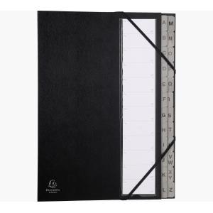 56090E lengüeta de índice Separador alfabético con pestaña Negro