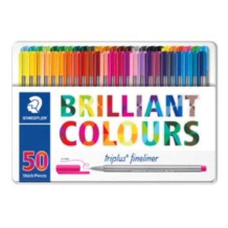 triplus fineliner 334 rotulador de punta fina Multicolor 50 pieza(s)