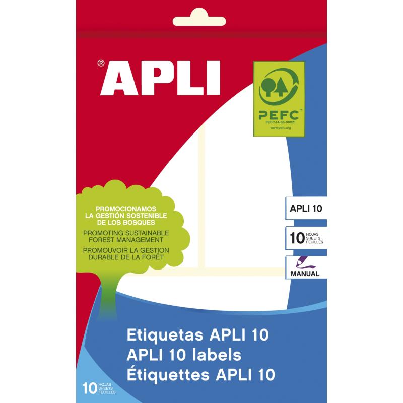01660 etiqueta autoadhesiva Rectángulo Permanente Blanco 30 pieza(s)