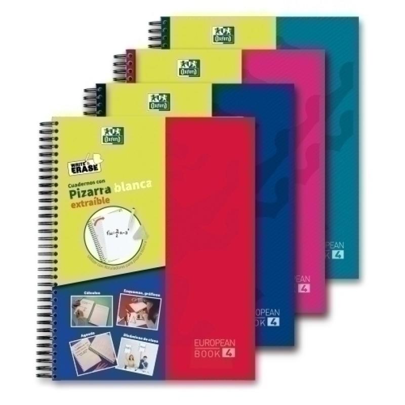 BLOCK OXF. EU.BOOK 4 A4 120h CD.5 COL.(4 - Pack de 5 unidades