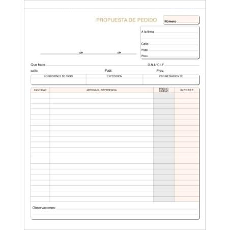 TALONARIO PEDIDOS HOLANDESA LOAN