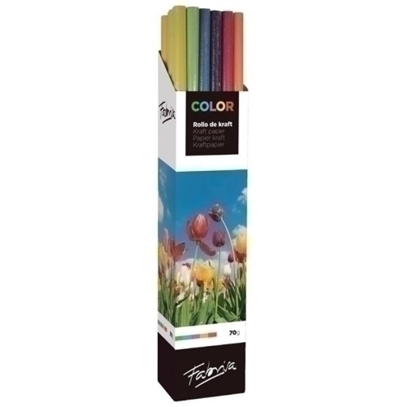 PAPEL EMB.KRAFT FABRISA 1x5 SURT. E.20