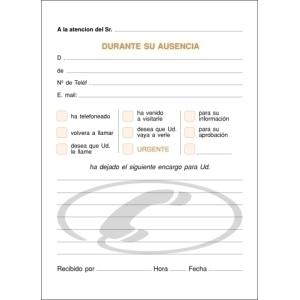 TALONARIO LLAMADAS TELEFONO 8º NATU LOAN