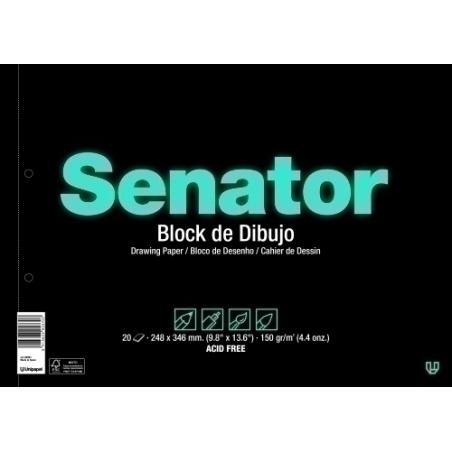 BLOC DIBUJO SENATOR Fº PROL. 20h 2T - Pack de 10 unidades