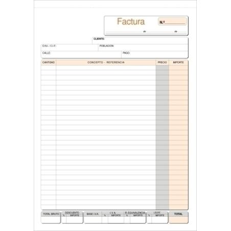 TALONARIO FACTURAS Fº NATU DUPLI LOAN