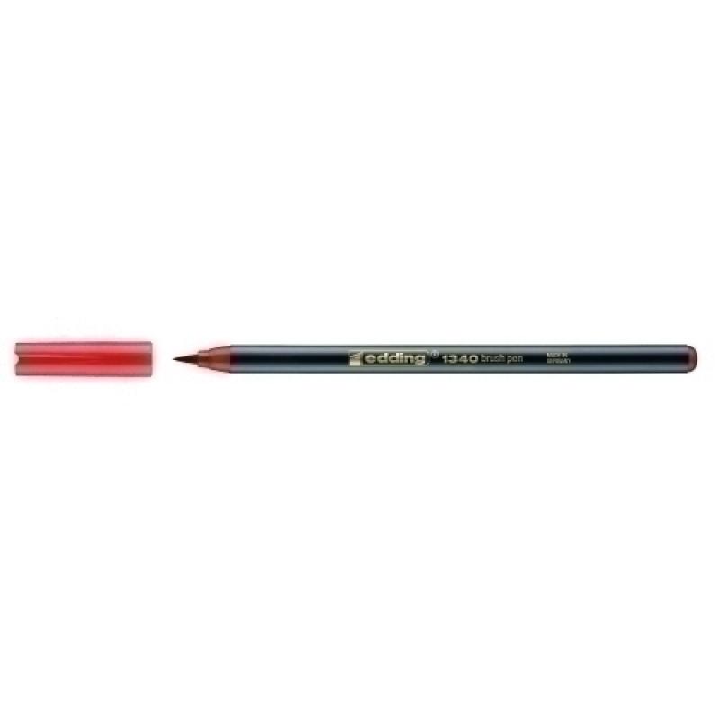 ROTUL.EDDING 1340 BRUSHPEN ROJO - Pack de 10 unidades