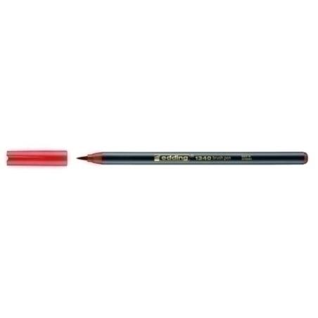 ROTUL.EDDING 1340 BRUSHPEN ROJO - Pack de 10 unidades