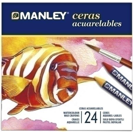 CERAS MANLEY ACUARELABLES ESTUCHE DE 24