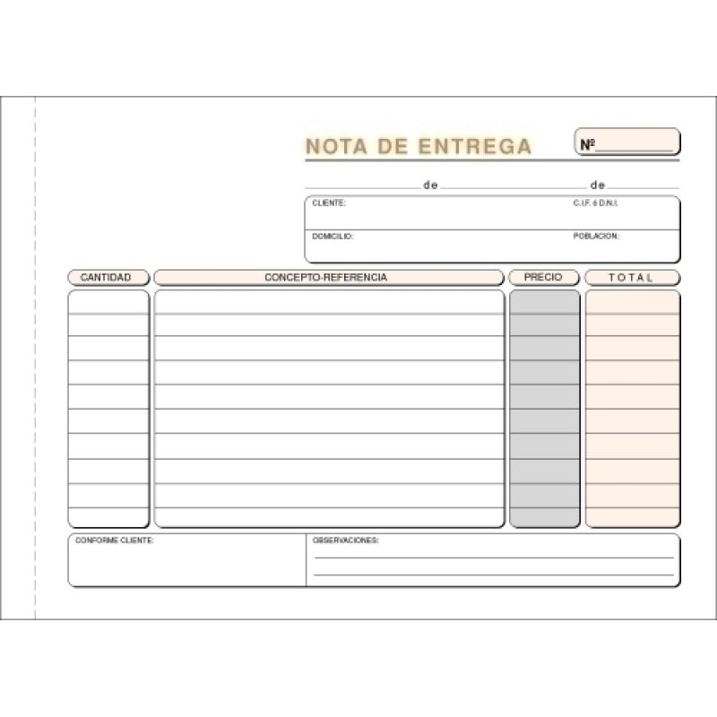 TALONARIO ENTREGAS 4º APAISADO LOAN