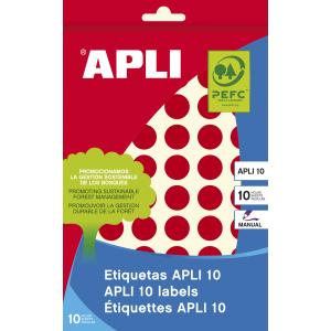 02736 etiqueta autoadhesiva Alrededor Permanente Rojo 616 pieza(s)