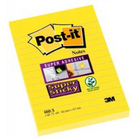 660-S nota autoadhesiva Rectángulo Amarillo Autoadhesivo