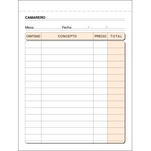 TALONARIO CAMAREROS 8º TRIPLICADO LOAN