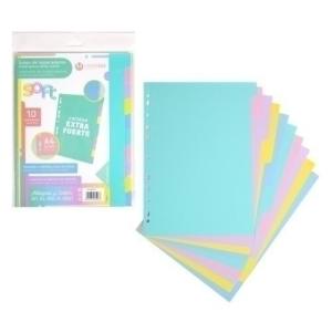 SEPARADORES CARCH.SOFT EXTRA PP A4 10 ps - Pack de 10 unidades