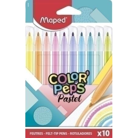 ROTUL. MAPED COLOR´PEPS PASTEL EST.10 - Pack de 12 unidades