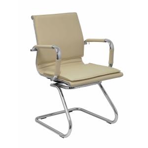 Sillón Yeste confidente patín similpiel crema