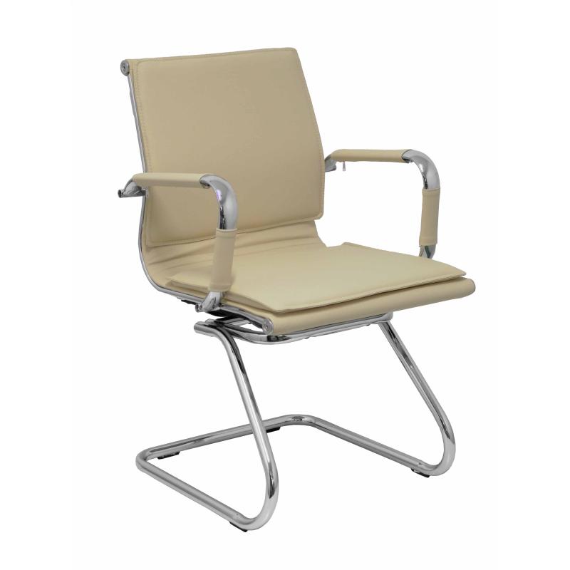 Sillón Yeste confidente patín similpiel crema