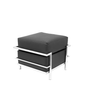 Reposapies sofá similpiel negro