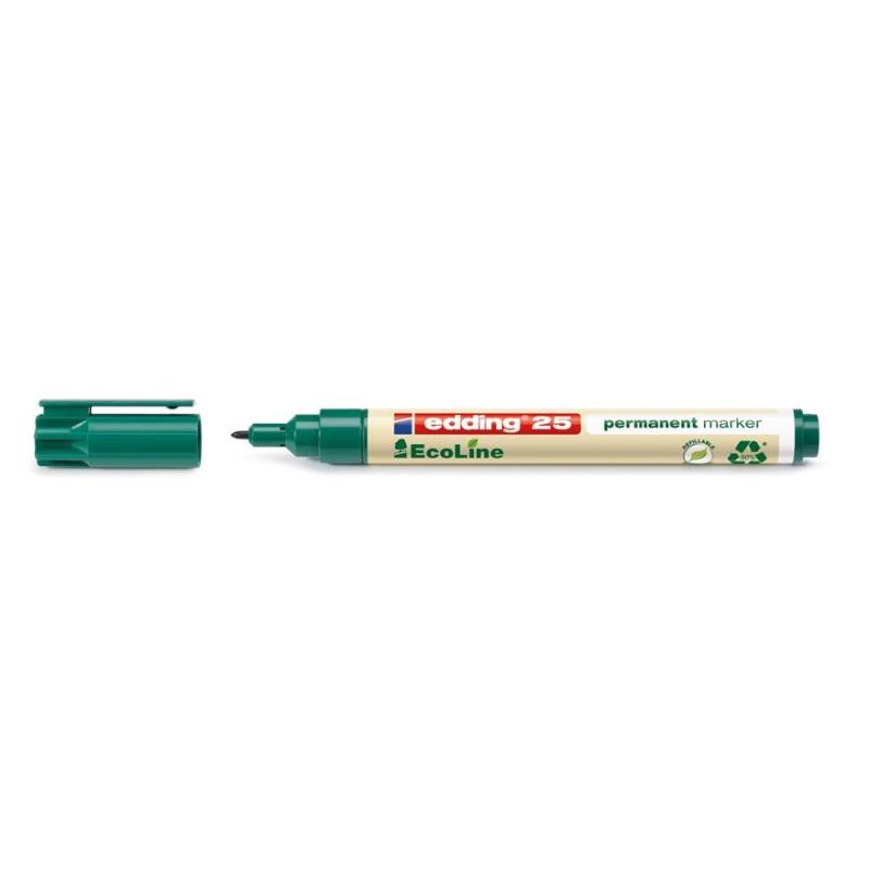 25 EcoLine marcador permanente Punta redonda Verde