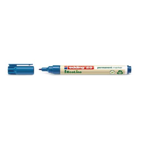 25 EcoLine marcador permanente Punta redonda Azul