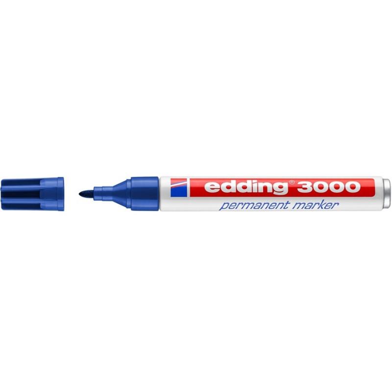 3000 marcador permanente Punta redonda Azul