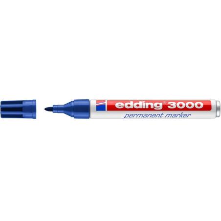 3000 marcador permanente Punta redonda Azul