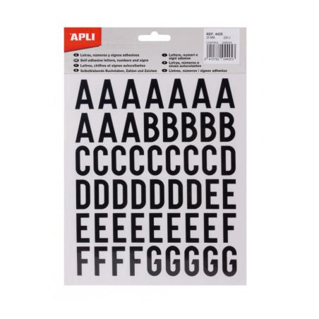 04425 símbolo autoadhesivo 209 pieza(s) Negro Carta