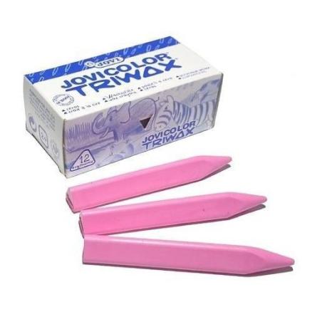 ESTUCHE 12 CERAS JOVICOLOR TRIWAX 97308 ROSA