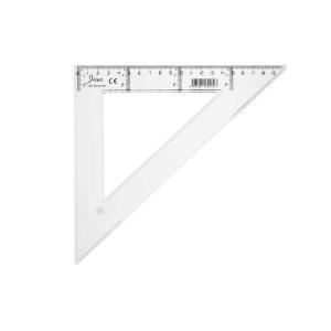 ESCUADRA FAIBO TRANSPARENTE 20CM 41220