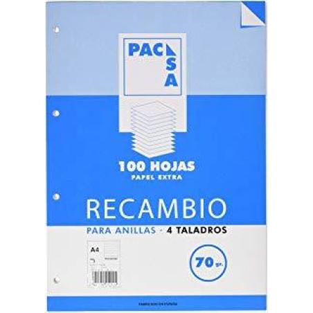 REC. 100H A4 4X4 C/MARG. PACSA MRG 70G 21231