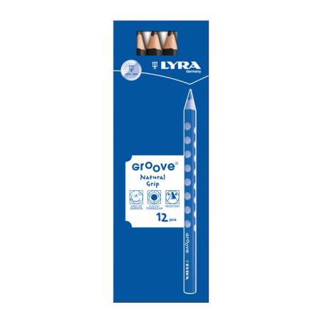 C.12 LAPICES LYRA GROOVE 3810099 NEGRO