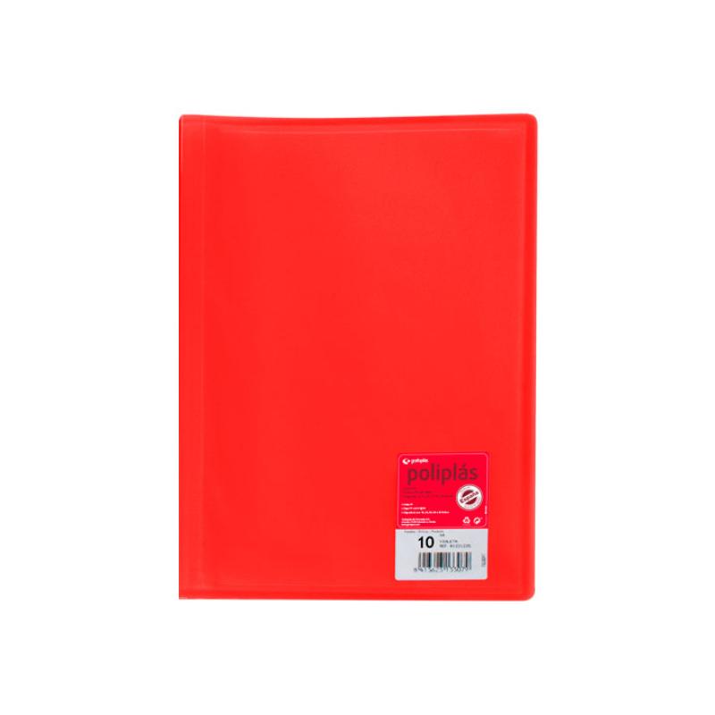 CARP. 10F POLIPLAS GRAFOPLAS A4 PP ROJO 01311251