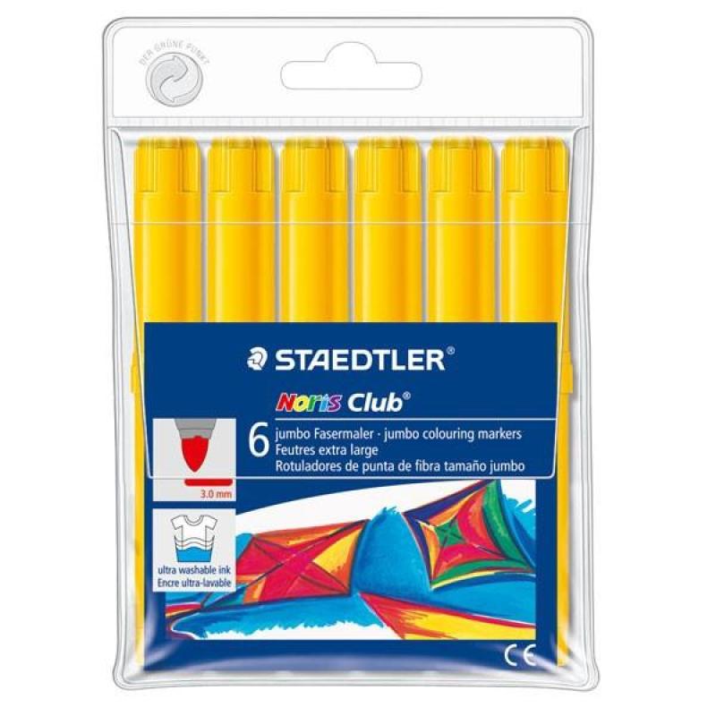 B. 6 ROTULAD. STAEDTLER NORIS JUMBO 340 AMAR