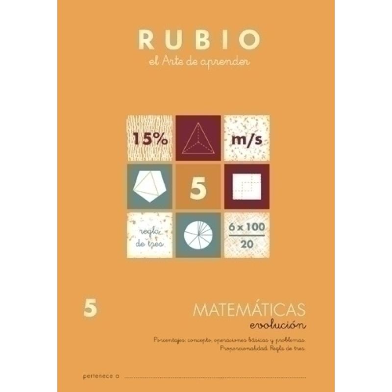 CUADERNO RUBIO A4 MATEMATIC. EVOLUCION 5 - Pack de 10 unidades