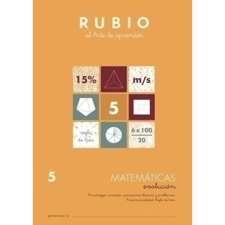 CUADERNO RUBIO A4 MATEMATIC. EVOLUCION 5 - Pack de 10 unidades