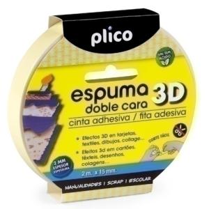 CINTA DOBLE CARA PLICO 2x15 ESPUMA