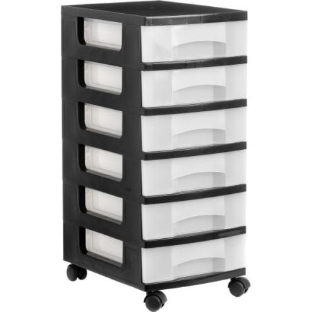 1106R CS TL cajonera para oficina Negro Plástico